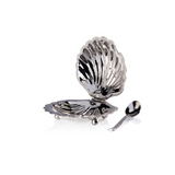 Cap Ferrat Fan Shell Lidded Bowl w/ Spoon