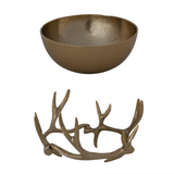 Aluminum Antler Shaped Stand with Removable Bowl