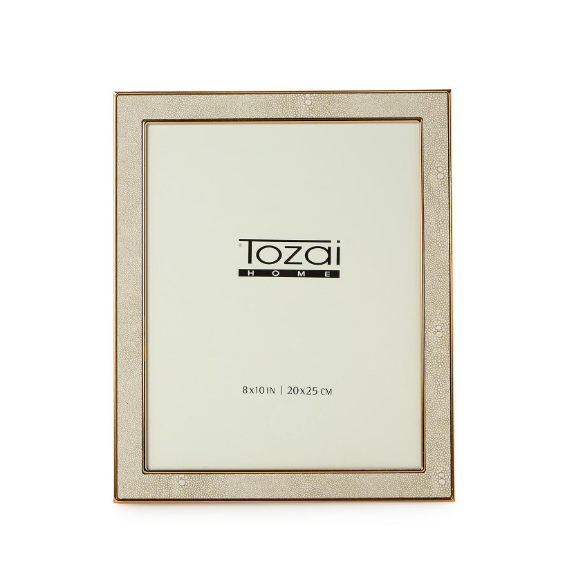 Cream Shagreen Frames