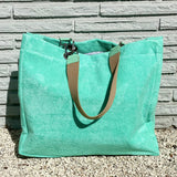 Solid Terry Plastic Lined Tote