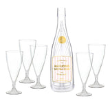 Acrylic Champagne Bottle + Glasses - Mahjong Social Club