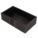Rattan Guest Towel Holder with Cutout – Napkin Tray