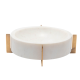 Marble Bowl w/ Brass Antique Base