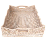 Artifacts Rattan Scallop Collection Rectangular Tray