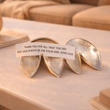 Lucky Silver Plated Fortune Cookie Keepsake