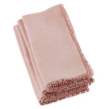 Pompom Border Linen Napkin Set 4