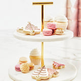 Marble + Gold Tiered Stand