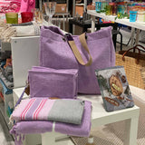 Solid Terry Plastic Lined Tote
