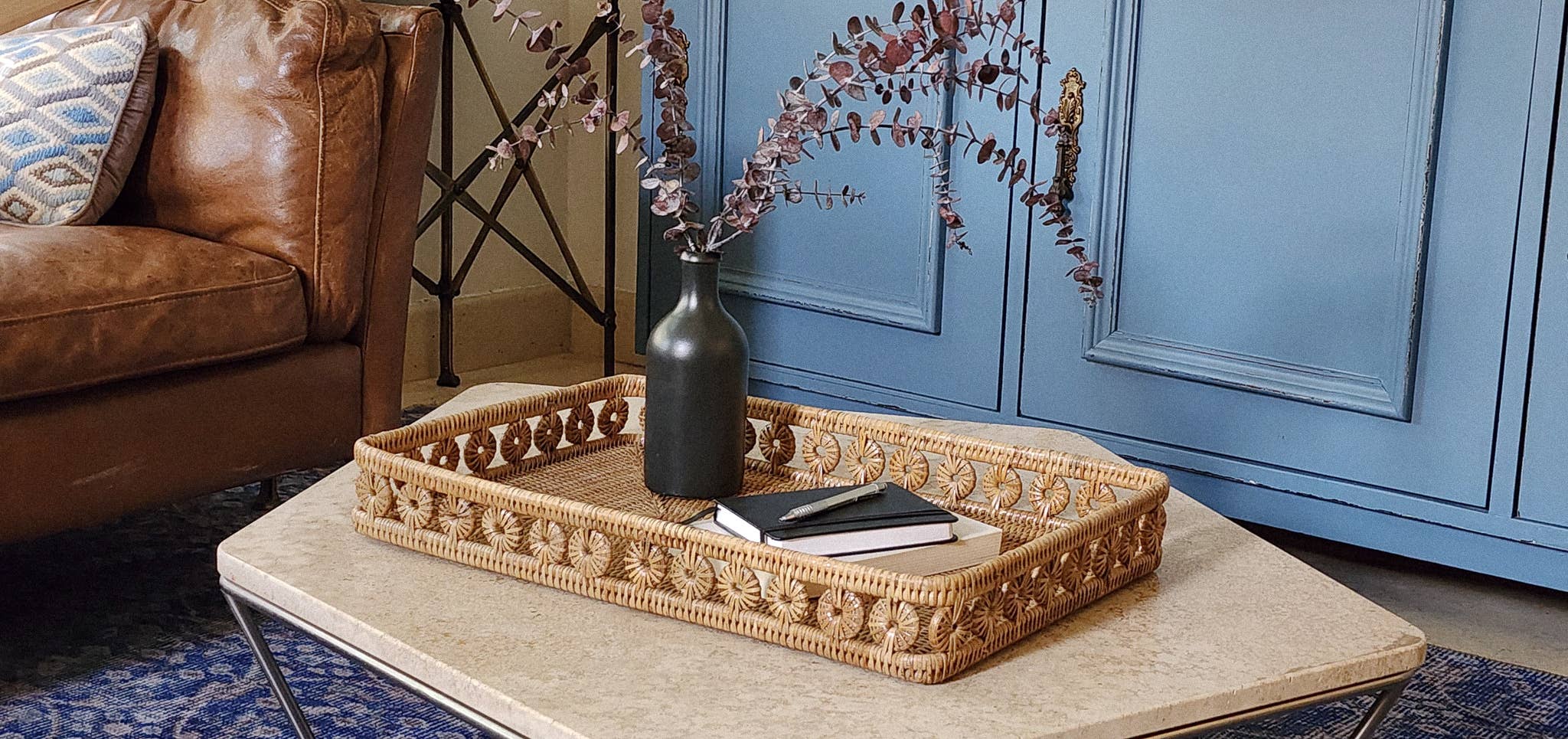 Rattan Inna Design Rectangular Tray – Decorative Serveware