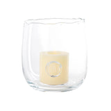 Clear Medallion Glass Tabletop Hurricane