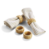 CANE NAPKIN RINGS SET OF 4