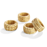 CANE NAPKIN RINGS SET OF 4