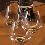 Golden Base Stemless Wine Glass
