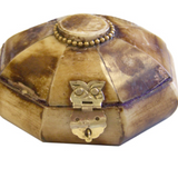 Antique Rnd Bone Box w/latch.