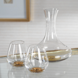 Brunello Wine Decanter with Gold Base