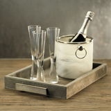 Livogno Champagne Flute on Hammered Stem